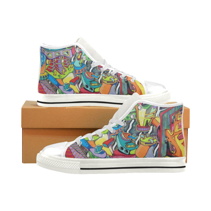 Funky Men’s Classic High Top Canvas Shoes
