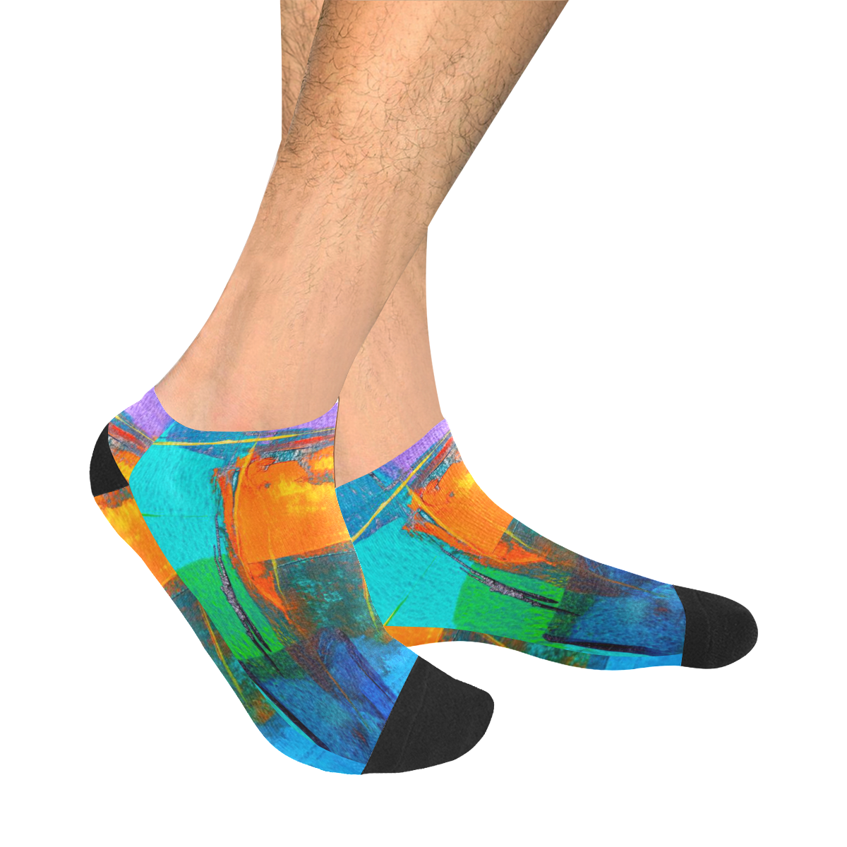 A5E2959DD098FED3F7662678A56EFC6B.png Multi Color Abstract Men's Ankle Socks