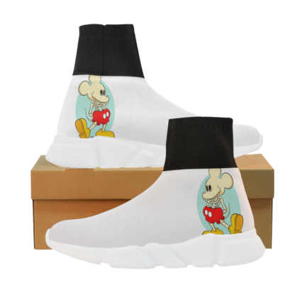 Mouse Skelton Unicorn Stretch Sock Women's Shoes